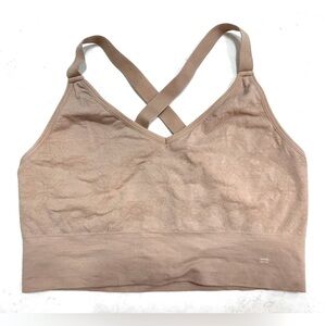 NWOT Branwyn Essential Busty Bra Merino Wool Sports Bra Size Medium in Warm Nude